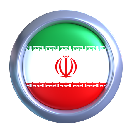 Iran Flag Emblem  3D Icon