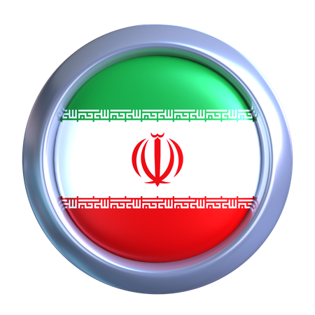 Iran Flag Emblem  3D Icon