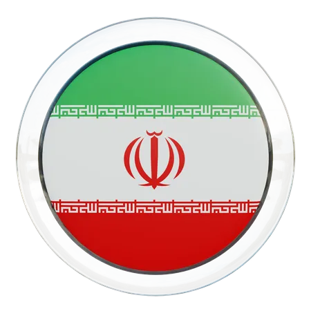 Iran Flagge Glas  3D Flag