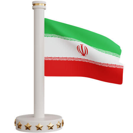 Iran National Flag  3D Icon