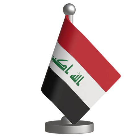 Iraq Desk Flag  3D Icon