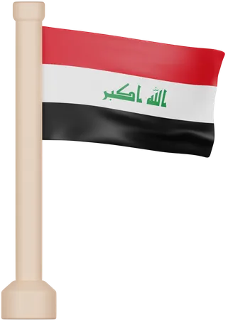 Irak-Flagge, 3D-Wellenflagge auf Farbhintergrund.: Stockillustration  2302752375