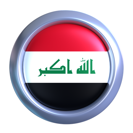 Iraq Flag Emblem  3D Icon