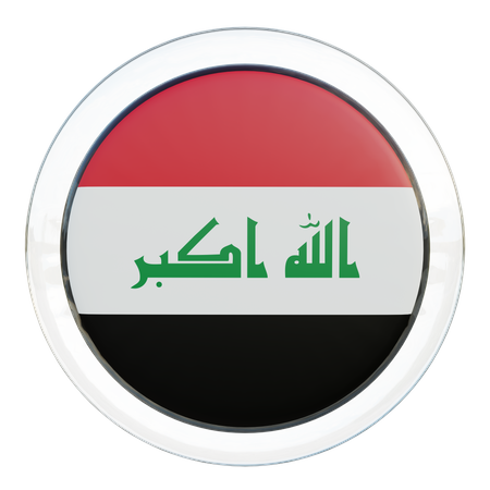 Iraq Flag Glass  3D Flag