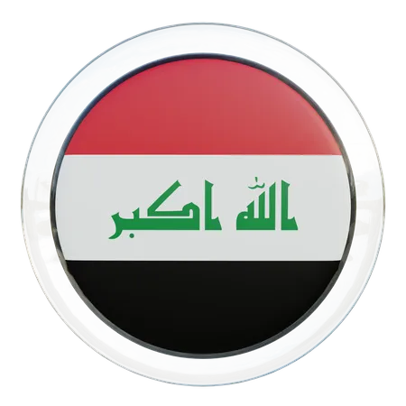 Iraq Flag Glass  3D Illustration