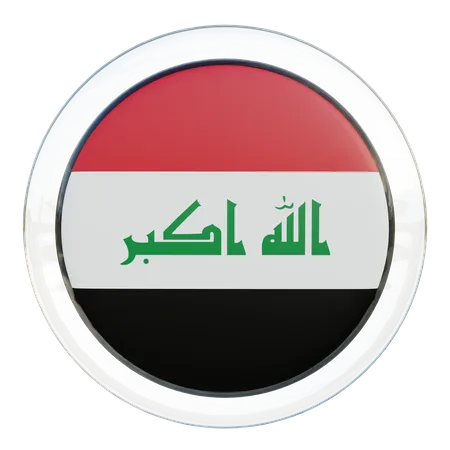 Iraq Round Flag  3D Icon