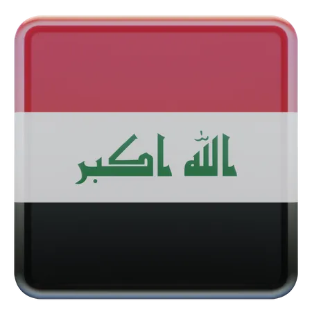 Iraq Square Flag  3D Icon