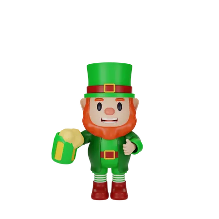 Charakter St Patricks Day Konzept 3D Illustration