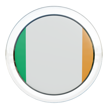 Ireland Flag Glass  3D Icon