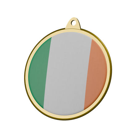 アイルランド国旗メダルバッジ  3D Icon