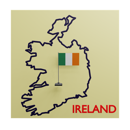 Ireland Map  3D Icon