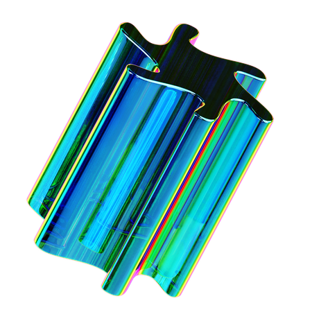 Iridescent Abstract Shape  3D Icon