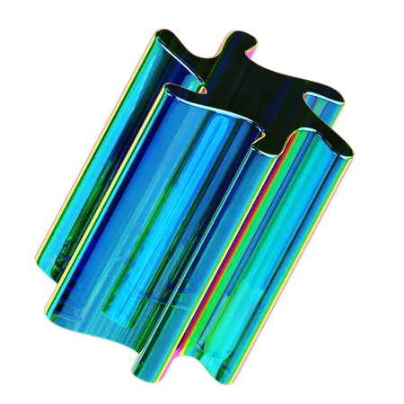 Iridescent Abstract Shape  3D Icon