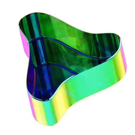 Iridescent Abstract Shape  3D Icon