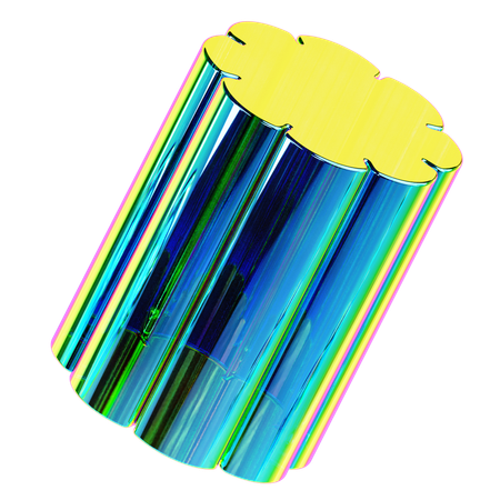 Iridescent Abstract Shape  3D Icon