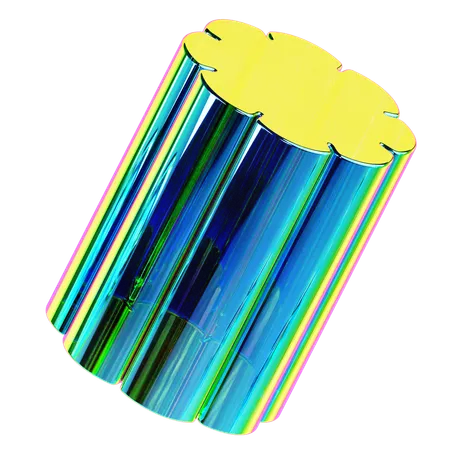 Iridescent Abstract Shape  3D Icon