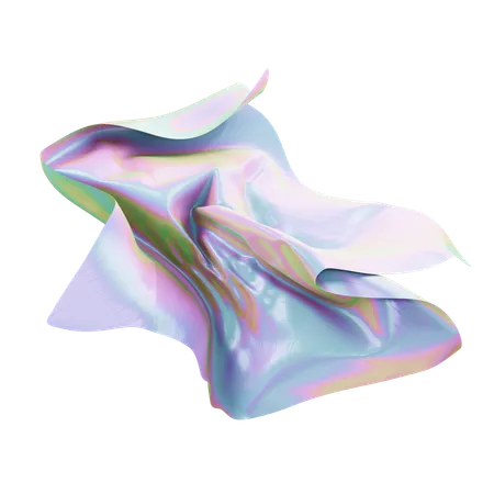 Iridescent Fabric Abstract  3D Icon