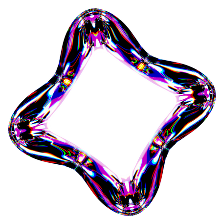 Iridescent Glass Dispersion Star  3D Icon