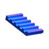 iridescent shape 3d illustration