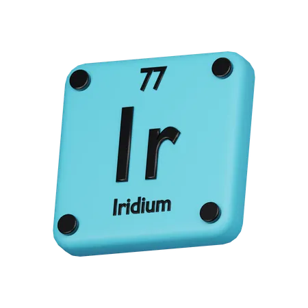 Iridium Element 3 D Icon 3D Icon