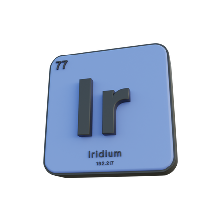 Iridium  3D Illustration