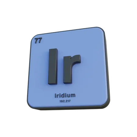 Iridium  3D Illustration