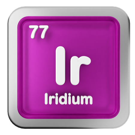 Iridium-Periodensystem  3D Icon