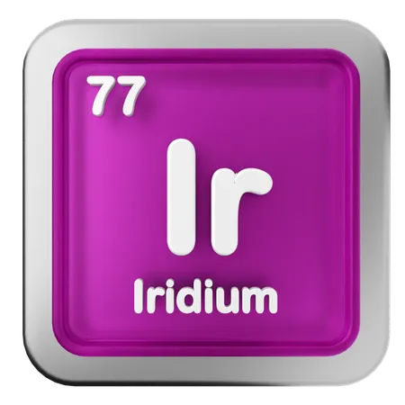 Iridium-Periodensystem  3D Icon