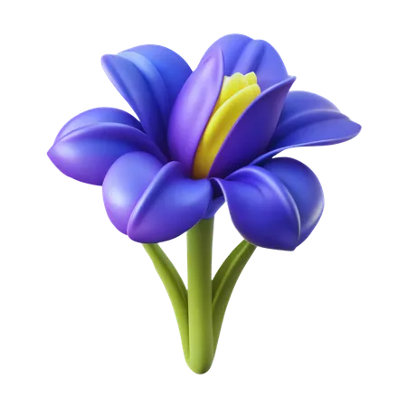 Iris flower  3D Icon
