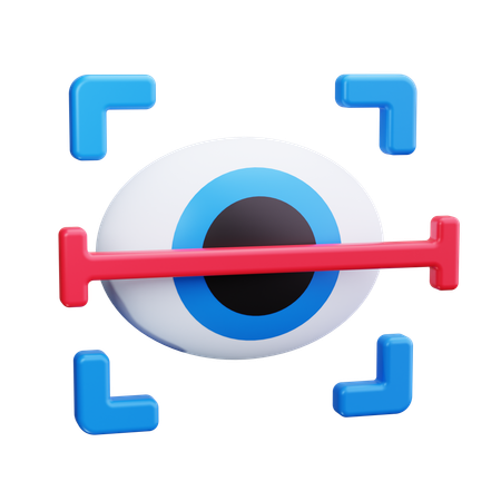Iris Recognition  3D Icon