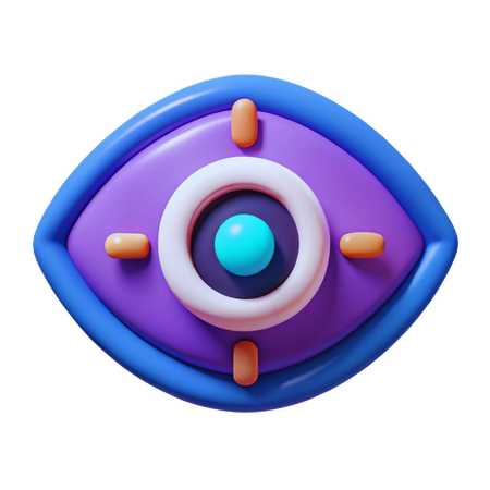 홍채 스캔  3D Icon