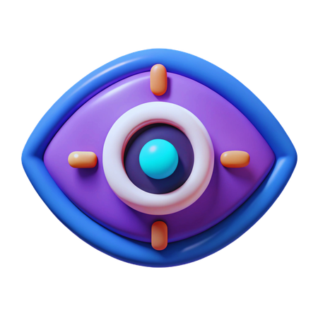Iris Scan  3D Icon