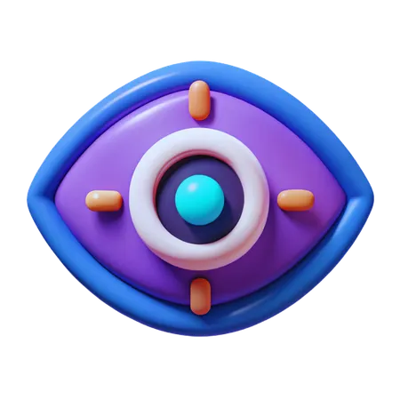 Iris Scan  3D Icon
