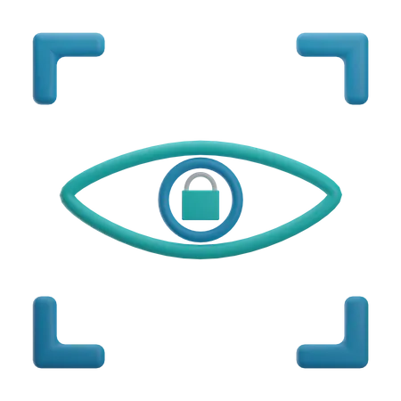 Iris scanner  3D Illustration