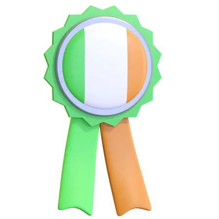 Irish Luck Medal Icon St Patricks Day Symbol 3 D Render Illustration 3D Illustration
