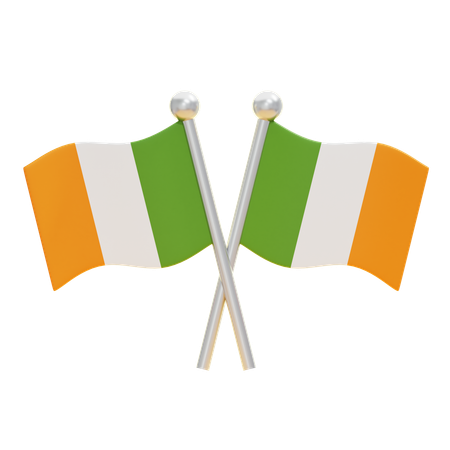 アイルランドの国旗  3D Icon