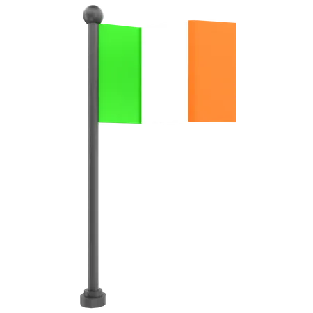 Irish Flag Illustration 3D Icon
