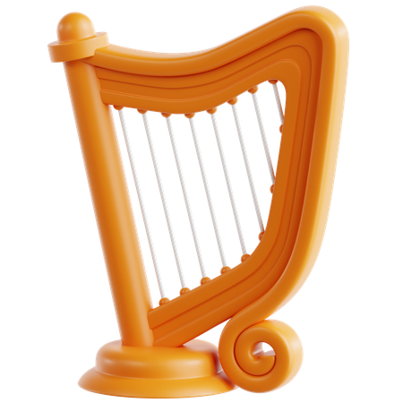 Irish Harp  3D Icon