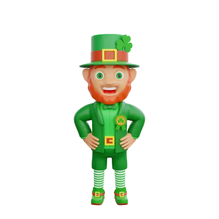 Irish Soldier celebrate st Patricks Day Festival  3D Illustration