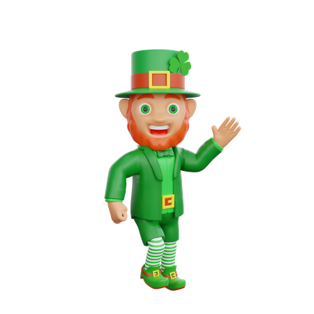 Irish Soldier Is Dancing  3D Illustration