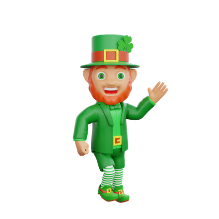 Irish Soldier Is Dancing  3D Illustration