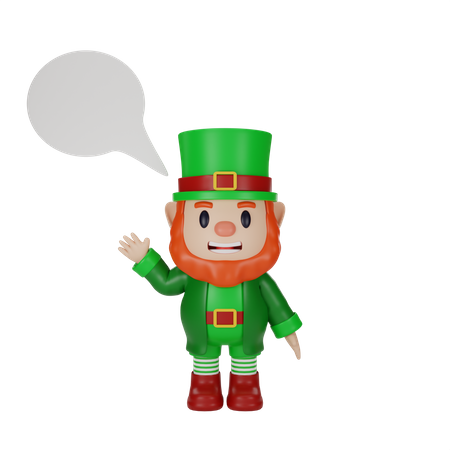 Irishman chatting  3D Illustration