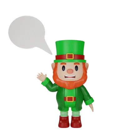 Irishman chatting  3D Illustration