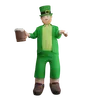 Irishman holding drink cup