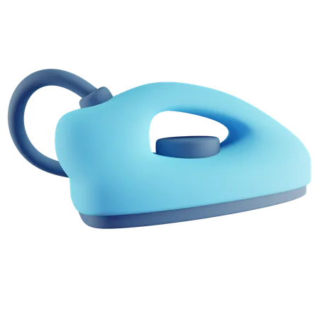 Iron 3 D Icon With Blue Color 3D Icon