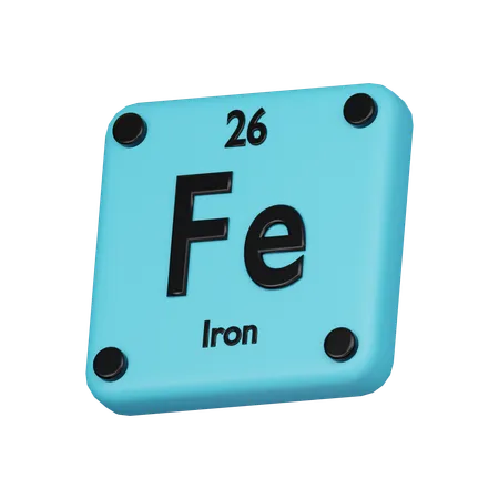 Iron Element 3 D Icon 3D Icon