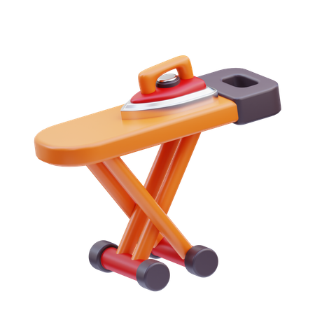 Iron And Ironing Board  3D Icon