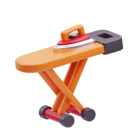 Iron And Ironing Board  3D Icon