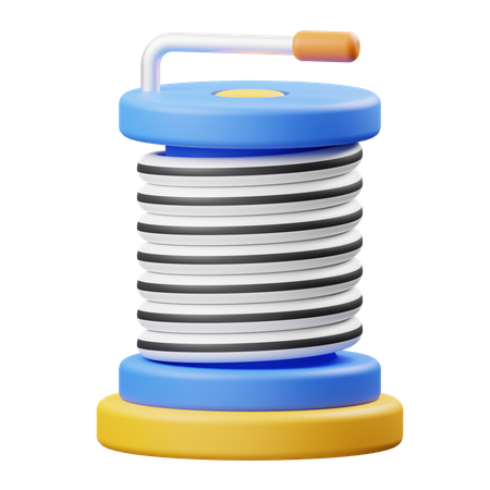Iron Cable Roll  3D Icon