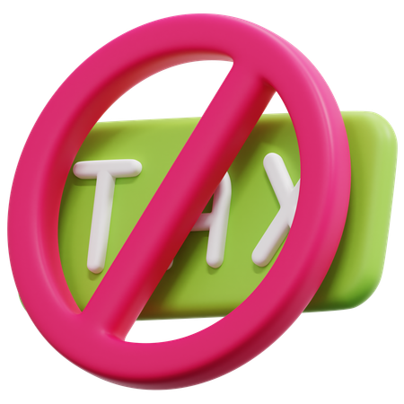 Isenção de imposto  3D Icon